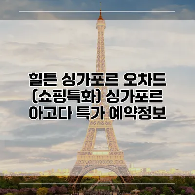 힐튼 싱가포르 오차드 (쇼핑특화) 싱가포르 아고다 특가 예약정보