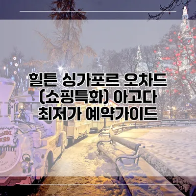힐튼 싱가포르 오차드 (쇼핑특화) 아고다 최저가 예약가이드